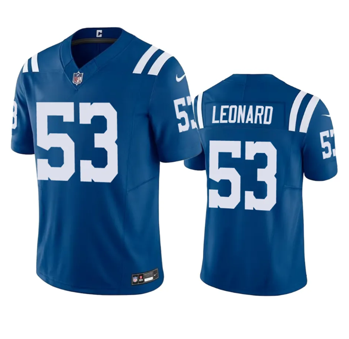 Men's Indianapolis Colts #53 Shaquille Leonard Blue 2023 F.U.S.E Vapor Untouchable Stitched Football Jersey