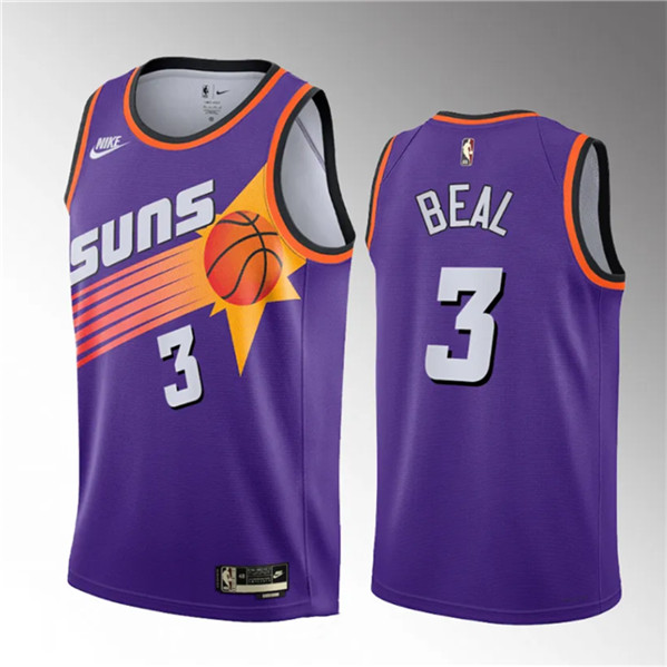 Bradley Beal Men's Phoenix Suns #3 Classic Edition Stitched Basketball Jersey - Purple