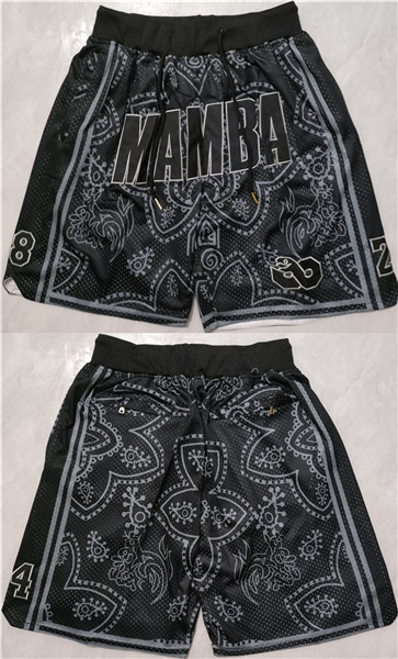 Men's Los Angeles Lakers Black MAMBA Shorts