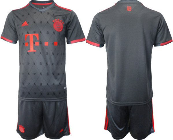 Men's FC Bayern München Blank 22-23 Black Away Soccer Jersey Suit