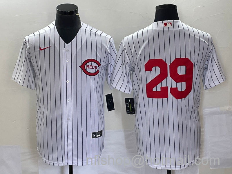 TJ Friedl Men's Cincinnati Reds #29 Field of Dreams Stitched Baseball Jersey - White