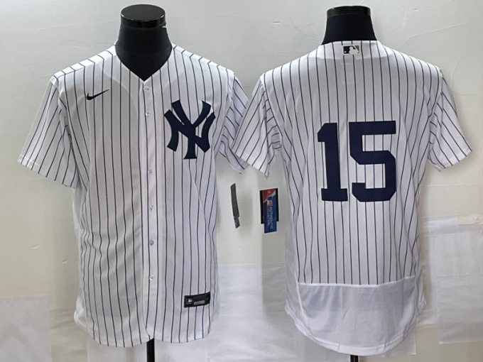 Thurman Munson Men's New York Yankees #15 Flex Base Stitched Baseball Jersey - White