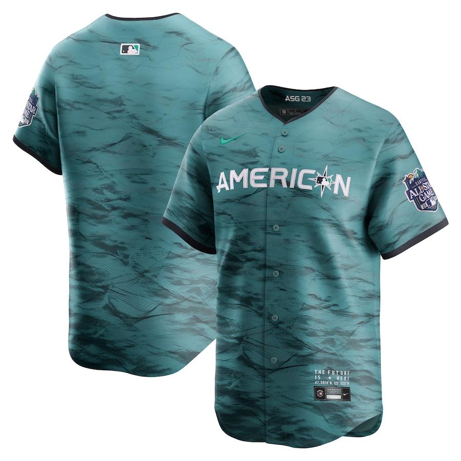 Men's American League 2023 MLB All-Star Game Blank Cool Base Stitched Jersey - Teal