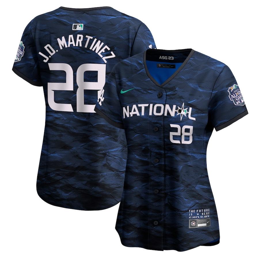 J.D. Martinez #28 National League Women's 2023 MLB All-Star Game Cool Base Stitched Jersey - Royal