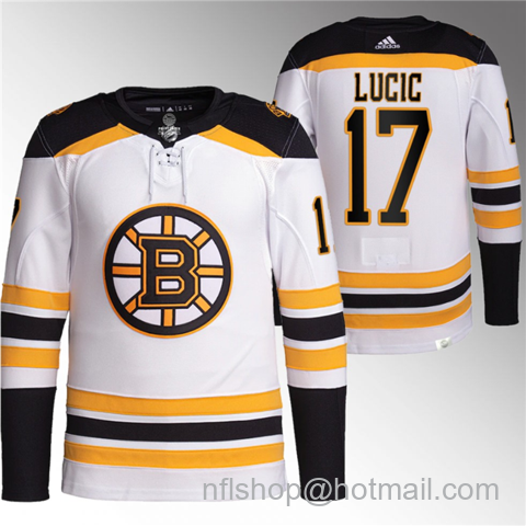 Milan Lucic Men's Boston Bruins #17 Stitched Jersey - White