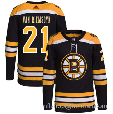 James van Men's Boston Bruins #21 Riemsdyk Stitched Jersey - Black