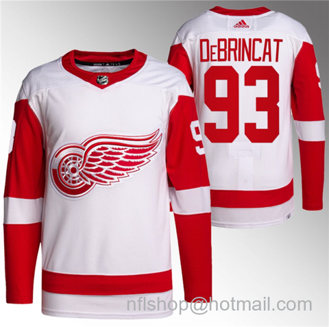 Alex DeBrincat Men's Detroit Red Wings #93 Stitched Jersey - White