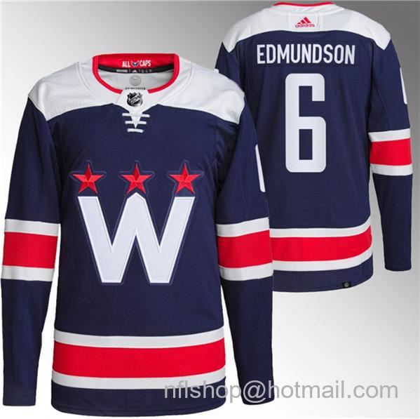 Joel Edmundson Men's Washington Capitals #6 Stitched Jersey - Navy