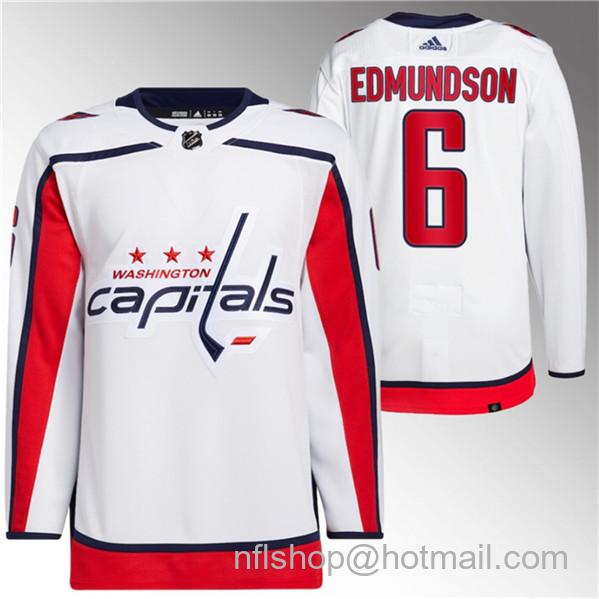 Joel Edmundson Men's Washington Capitals #6 Stitched Jersey - White