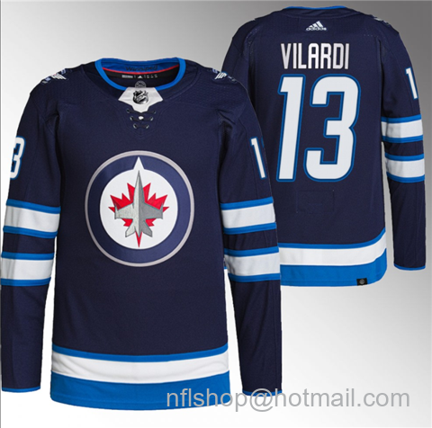 Gabriel Vilardi Men's Winnipeg Jets #13 Stitched Jersey - Navy