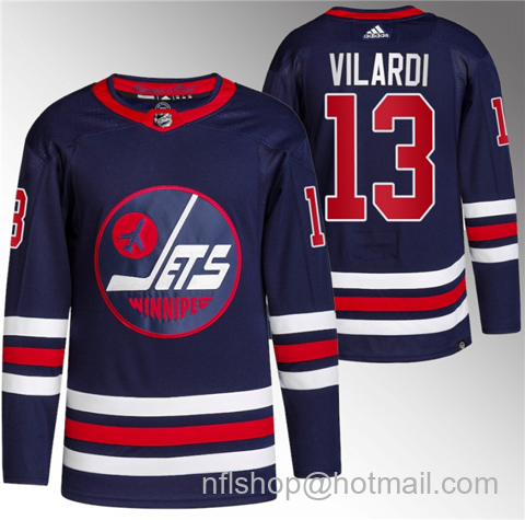 Gabriel Vilardi Men's Winnipeg Jets #13 2021-22 Stitched Jersey - Navy