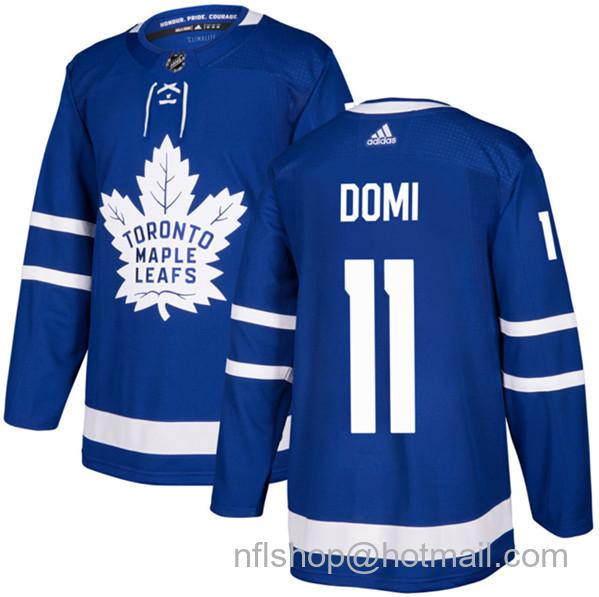 Max Domi Men's Toronto Maple Leafs #11 Stitched Jersey - Blue