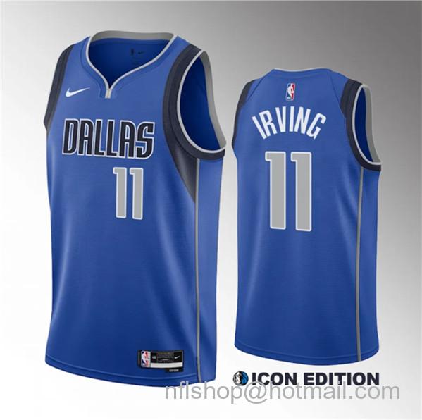 Kyrie Irving Men's Dallas Mavericks #11 Icon Edition Stitched Basketball Jersey - Blue