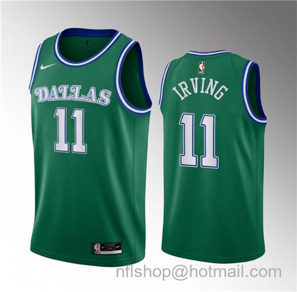 Kyrie Irving Men's Dallas Mavericks #11 Classic Edition Stitched Basketball Jersey - Green