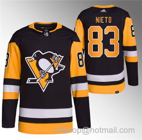 Matt Nieto Men's Pittsburgh Penguins #83 Stitched Jersey - Black