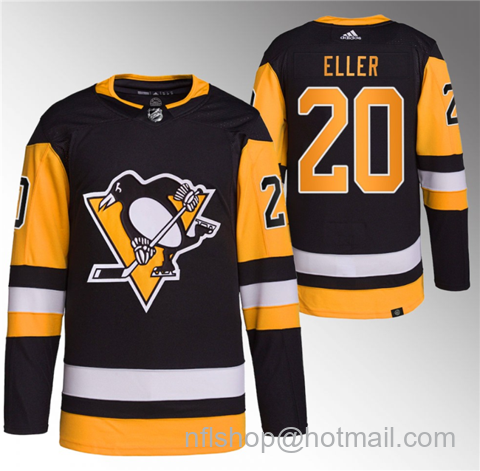 Lars Eller Men's Pittsburgh Penguins #20 Stitched Jersey1 - Black