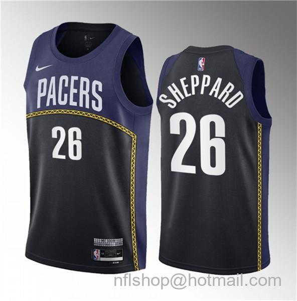 Ben Sheppard Men's Indiana Pacers #26 2023 Draft City Edition Stitched Basketball Jersey - Blue