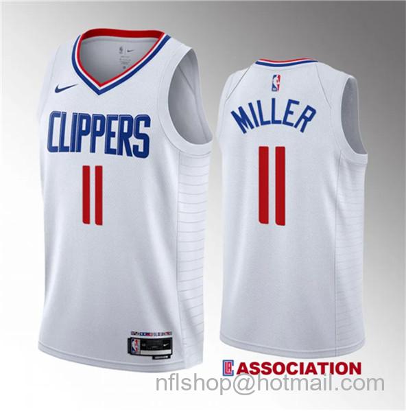 Jordan Miller Men's Los Angeles Clippers #11 2023 Draft Association Edition Stitched Jersey - White