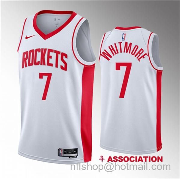 Cam Whitmore Men's Houston Rockets #7 2023 Draft Association Edition Stitched Basketball Jersey - White