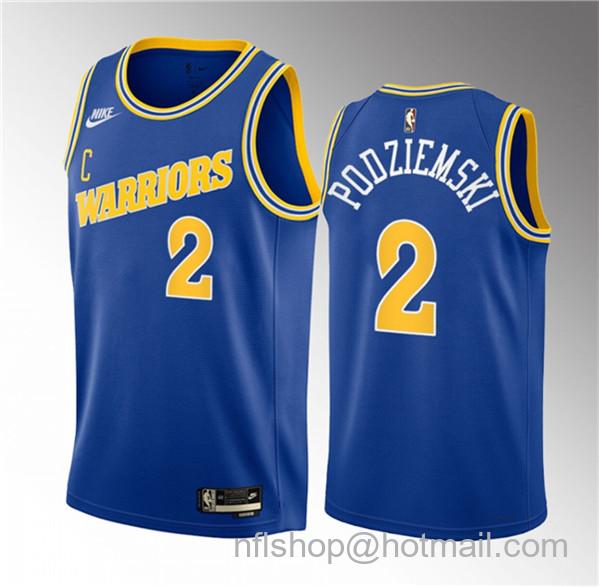 Brandin Podziemski Men's Golden State Warriors #2 2023 Draft Classic Edition Swingman Stitched Basketball Jersey - Royal