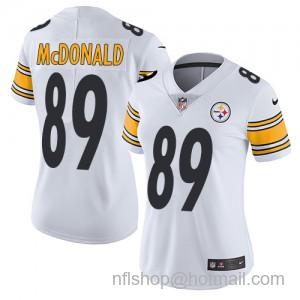 Women's Nike Pittsburgh Steelers #89 Vance McDonald White Vapor Untouchable Limited Player NFL Jersey