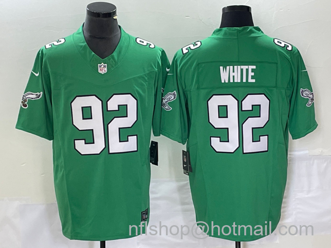 Men's Philadelphia Eagles #92 Reggie White Green 2023 F.U.S.E. Vapor Untouchable Stitched Football Jersey