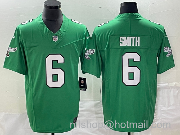 Men's Philadelphia Eagles #6 DeVonta Smith Green 2023 F.U.S.E. Vapor Untouchable Stitched Football Jersey