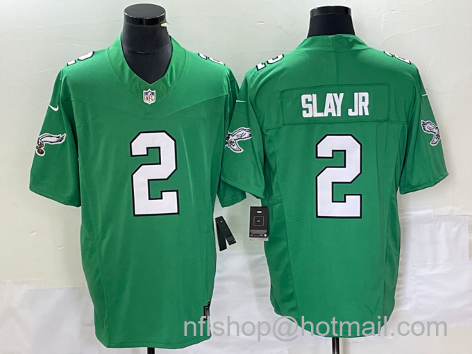 Men's Philadelphia Eagles #2 Darius Slay JR Green 2023 F.U.S.E. Vapor Untouchable Stitched Football Jersey