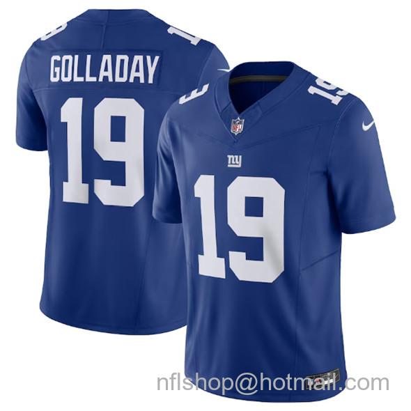 Men's New York Giants #19 Kenny Golladay Blue 2023 F.U.S.E. Vapor Untouchable Limited Stitched Jersey