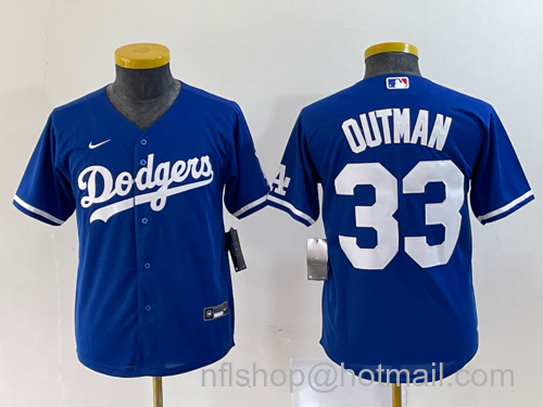 James Outman Youth Los Angeles Dodgers #33 Cool Base Stitched Jersey - Blue