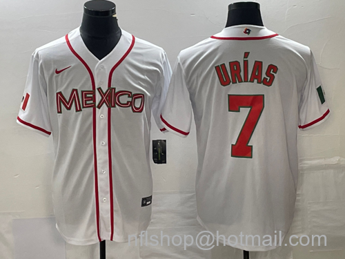 Julio Urias Men's Mexico Baseball #7 NEW 2023 World Classic Stitched Jersey - White