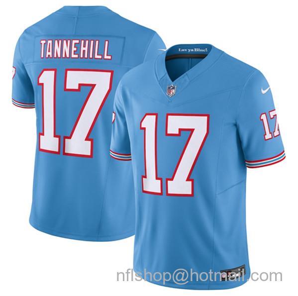 Ryan Tannehill Men's Tennessee Titans #17 2023 F.U.S.E. Vapor Limited Throwback Stitched Football Jersey - Light Blue