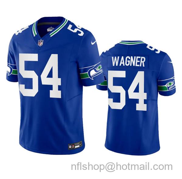 Bobby Wagner Men's Seattle Seahawks #54 2023 F.U.S.E. Vapor Limited Throwback Stitched Jersey - Royal