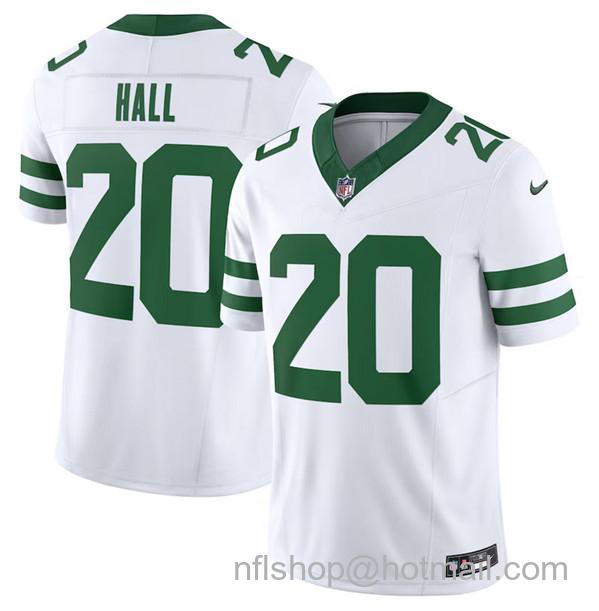 Breece Hall Men's New York Jets #20 2023 F.U.S.E. Vapor Limited Throwback Stitched Football Jersey - White