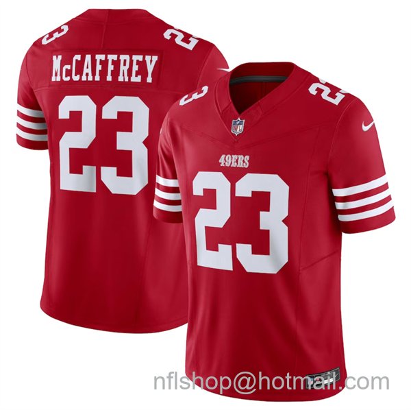 Christian McCaffrey Men's San Francisco 49ers #23 2023 F.U.S.E. Vapor Untouchable Limited Stitched Football Jersey - Red