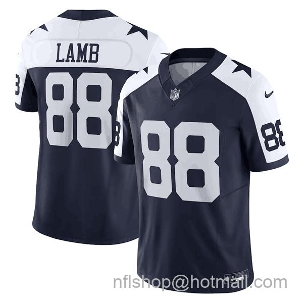 CeeDee Lamb Men's Dallas Cowboys #88 Thanksgiving 2023 F.U.S.E. Limited Stitched Football Jersey - Navy