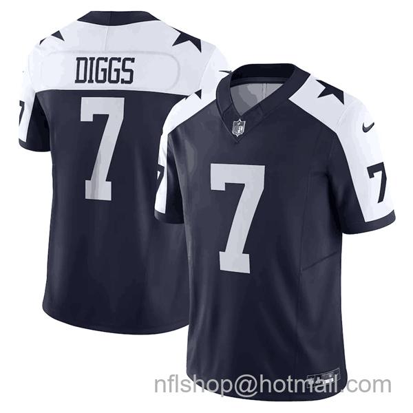 Trevon Diggs Men's Dallas Cowboys #7 Thanksgiving 2023 F.U.S.E. Limited Stitched Football Jersey - Navy