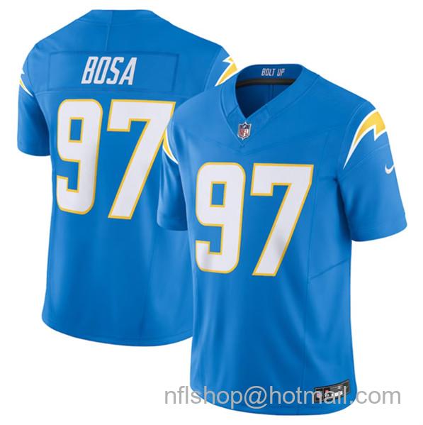 Joey Bosa Men's Los Angeles Chargers #97 2023 F.U.S.E. Vapor Untouchable Limited Stitched Jersey - Blue