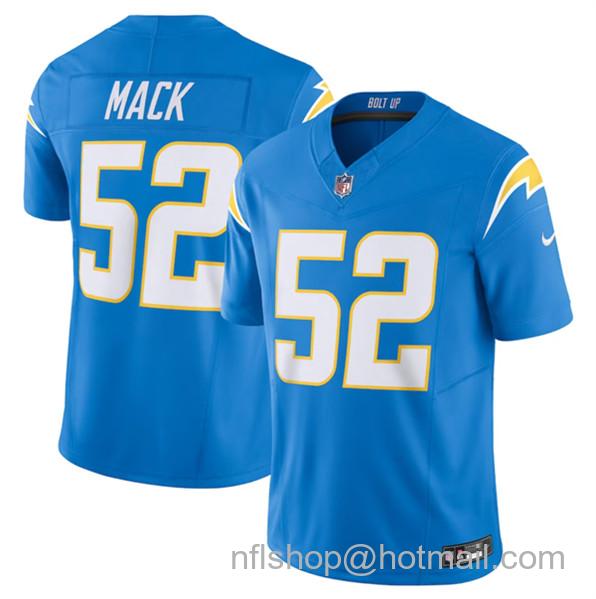 Khalil Mack Men's Los Angeles Chargers #52 2023 F.U.S.E. Vapor Untouchable Limited Stitched Jersey - Blue