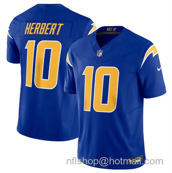 Justin Herbert Men's Los Angeles Chargers #10 2023 F.U.S.E. Vapor Untouchable Limited Stitched Jersey - Royal