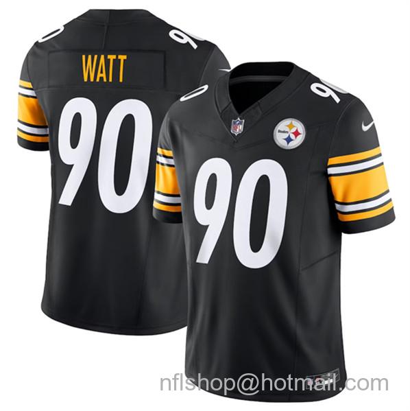 T.J. Watt Men's Pittsburgh Steelers #90 2023 F.U.S.E. Vapor Untouchable Limited Stitched Jersey - Black