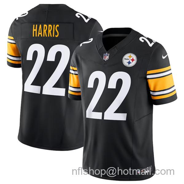 Najee Harris Men's Pittsburgh Steelers #22 2023 F.U.S.E. Vapor Untouchable Limited Stitched Jersey - Black