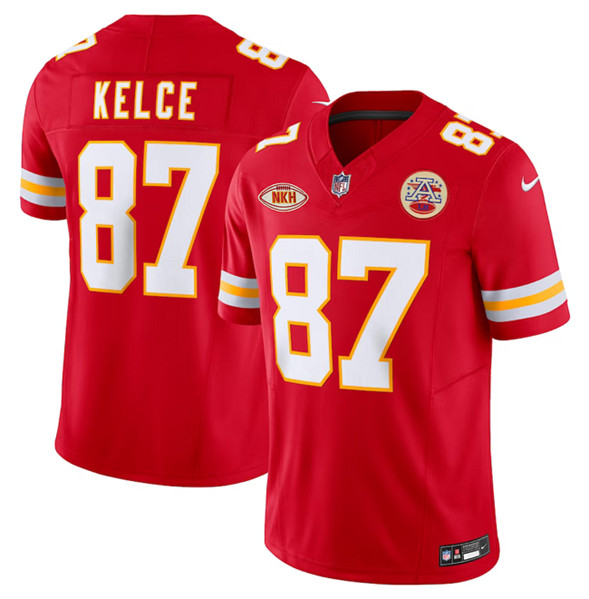 Men's Kansas City Chiefs #87 Travis Kelce Red 2023 F.U.S.E. With NKH Patch Vapor Untouchable Limited Football Stitched Jersey