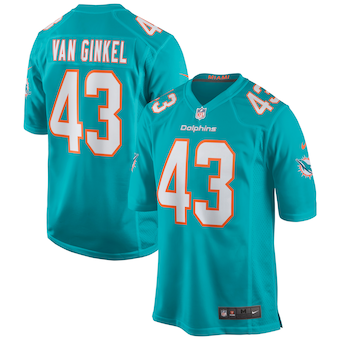 Men's Miami Dolphins #43 Andrew Van Ginkel White Stitched Football Jersey