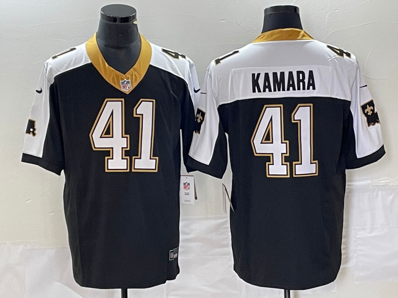 Men's New Orleans Saints #41 Alvin Kamara Black 2023 FUSE 1987 Legacy Vapor Stitched Jersey