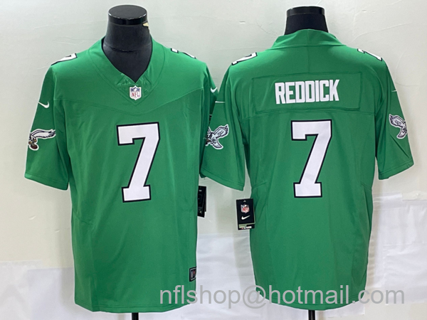 Men's Philadelphia Eagles #7 Haason Reddick Green 2023 FUSE Vapor Limited Throwback Stitched Jersey