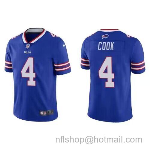 Men's Buffalo Bills #4 James Cook Blue Vapor Untouchable Limited Stitched Jersey