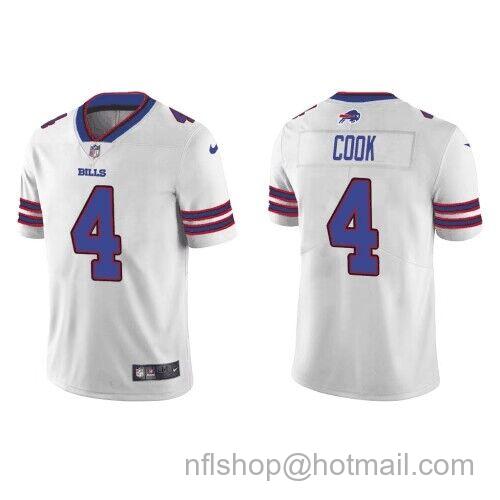 Men's Buffalo Bills #4 James Cook White Vapor Untouchable Limited Stitched Jersey