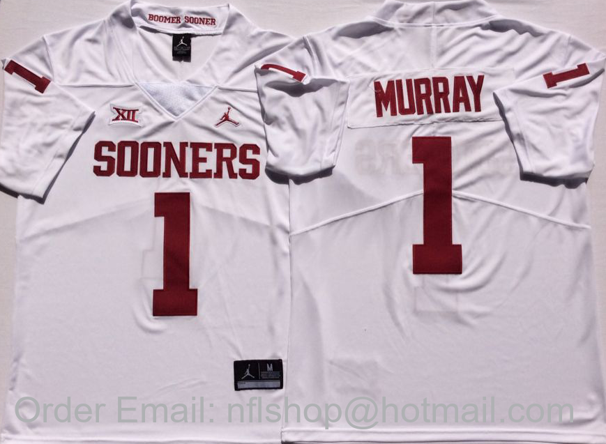 Men's Oklahoma Sooners #1 Kyler Murray White Vapor Untouchable Limited Stitched NCAA Jersey