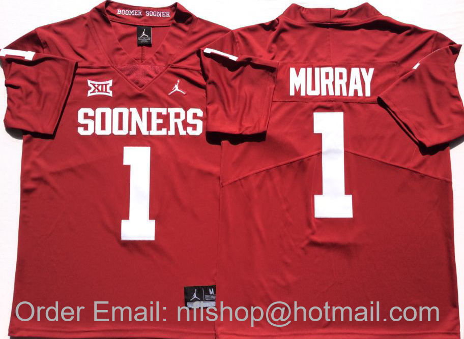 Men's Oklahoma Sooners #1 Kyler Murray Crimson Vapor Untouchable Limited College Football Stitched Jersey